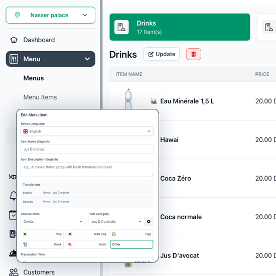 Effortless Menu Management